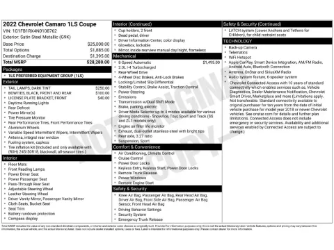 Photos of 2022 Chevrolet Camaro 1LS for sale in Saint Charles, MO at Clement Supercenter