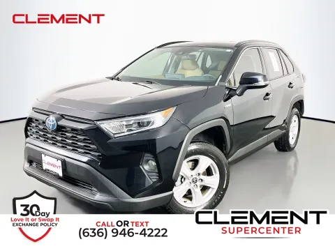 Black 2021 Toyota RAV4 Hybrid XLE for sale in Florissant, MO