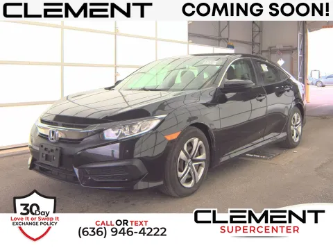 Black 2018 Honda Civic LX for sale in Florissant, MO
