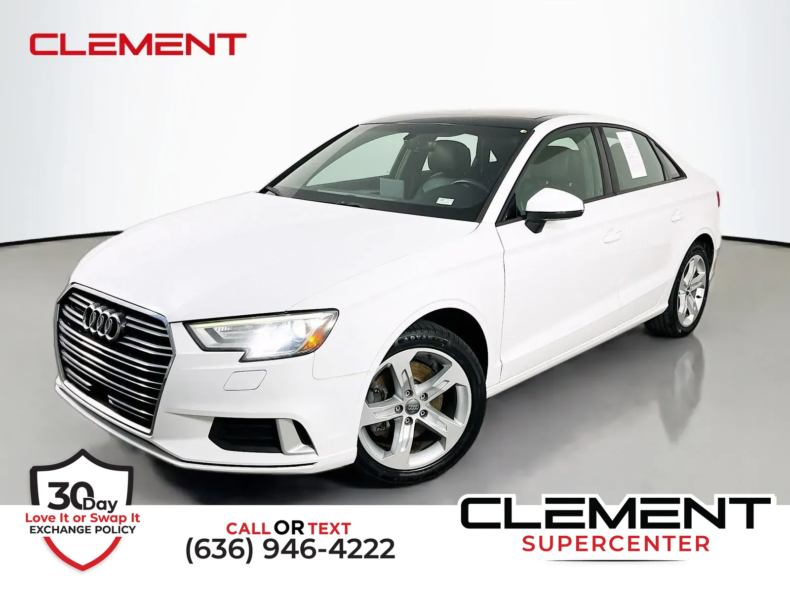 White 2018 Audi A3 2.0T Premium for sale in Florissant, MO