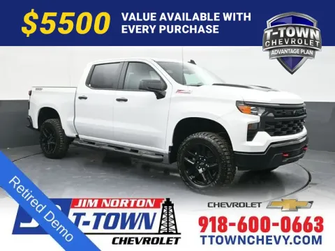 White 2026 Chevrolet Silverado 1500 Custom Trail Boss for sale in Tulsa, OK