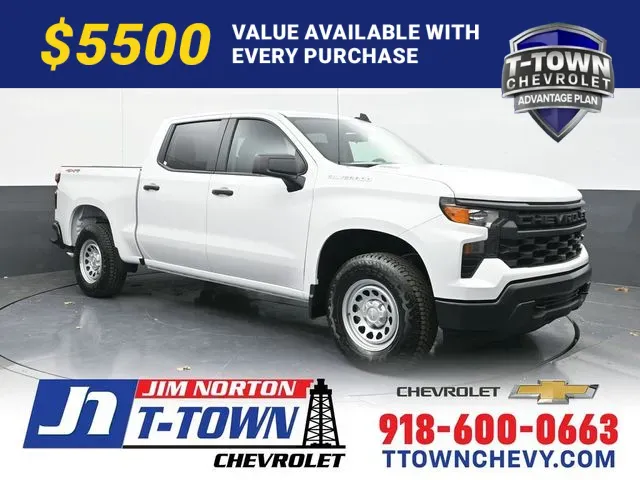 White 2026 Chevrolet Silverado 1500 WT for sale in Tulsa, OK