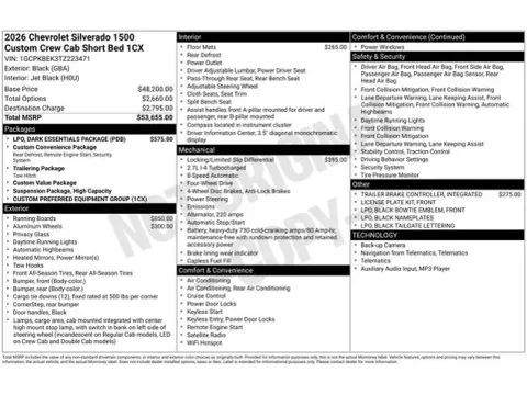 Photos of 2026 Chevrolet Silverado 1500 Custom for sale in Tulsa, OK at Jim Norton T-Town Chevrolet