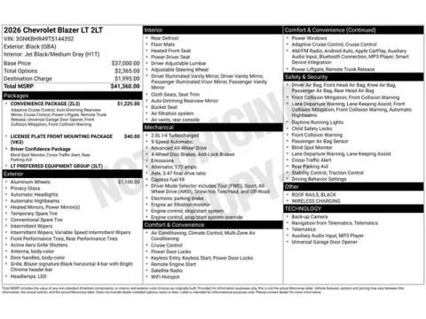 Photos of 2026 Chevrolet Blazer LT for sale in Tulsa, OK at Jim Norton T-Town Chevrolet