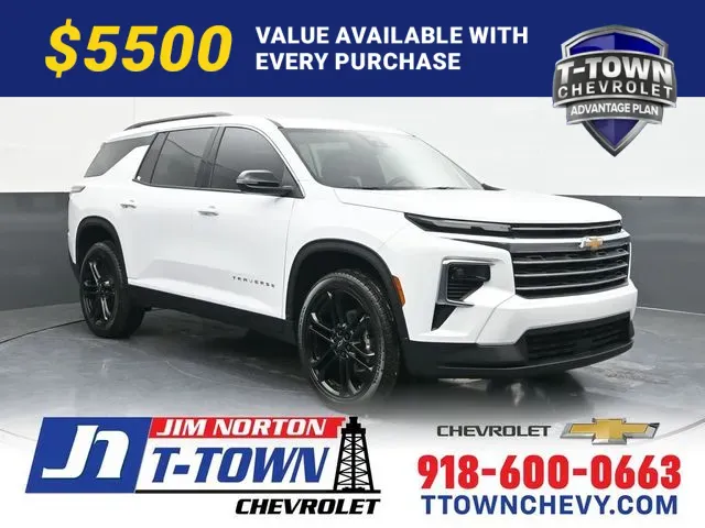 White 2026 Chevrolet Traverse LT for sale in Tulsa, OK