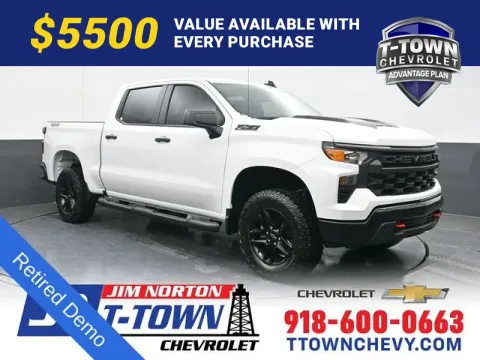 White 2026 Chevrolet Silverado 1500 Custom Trail Boss for sale in Tulsa, OK