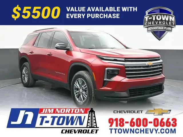 Red 2026 Chevrolet Traverse LT for sale in Tulsa, OK