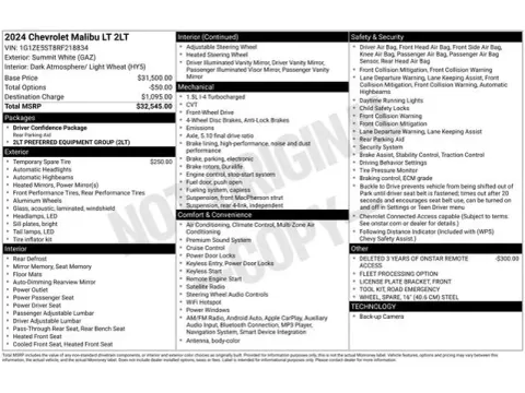 Another view of 2024 Chevrolet Malibu LT for sale in Tulsa, OK at Jim Norton T-Town Chevrolet