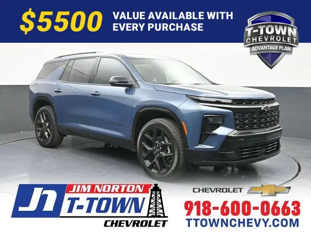 Blue 2026 Chevrolet Traverse RS for sale in Tulsa, OK