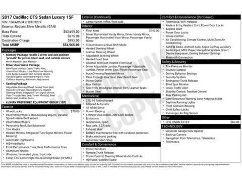 Another view of 2017 Cadillac CTS 2.0L Turbo Luxury for sale in Tulsa, OK at Jim Norton T-Town Chevrolet