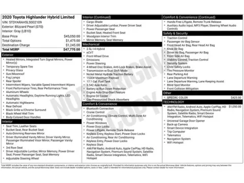 Another view of 2020 Toyota Highlander Hybrid Limited for sale in Tulsa, OK at Jim Norton T-Town Chevrolet