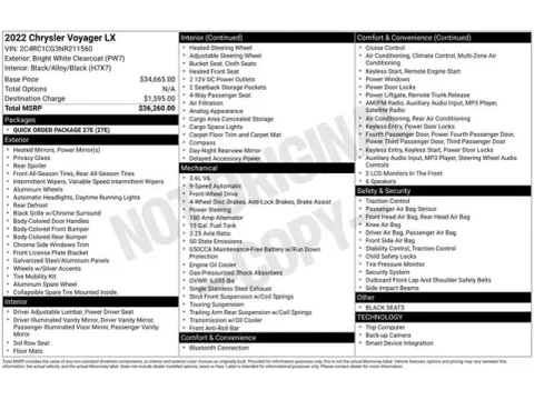 Another view of 2022 Chrysler Voyager LX for sale in Tulsa, OK at Jim Norton T-Town Chevrolet