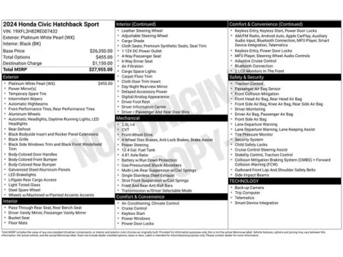 Photos of 2024 Honda Civic Sport for sale in Tulsa, OK at Jim Norton T-Town Chevrolet