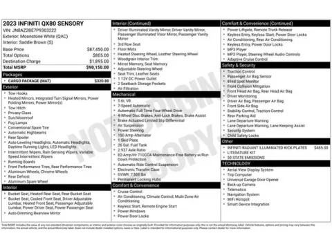 Another view of 2023 INFINITI QX80 Sensory for sale in Tulsa, OK at Jim Norton T-Town Chevrolet