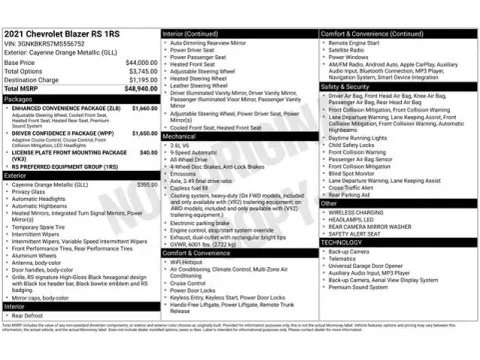 Another view of 2021 Chevrolet Blazer RS for sale in Tulsa, OK at Jim Norton T-Town Chevrolet