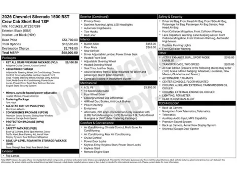 Photos of 2026 Chevrolet Silverado 1500 RST for sale in Tulsa, OK at Jim Norton T-Town Chevrolet