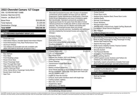 Another view of 2022 Chevrolet Camaro 1LT for sale in Tulsa, OK at Jim Norton T-Town Chevrolet