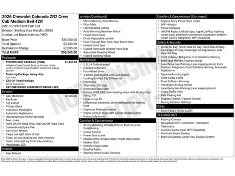 Photos of 2026 Chevrolet Colorado ZR2 for sale in Tulsa, OK at Jim Norton T-Town Chevrolet