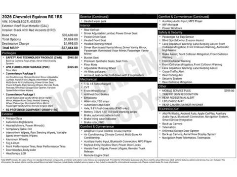 Photos of 2026 Chevrolet Equinox RS for sale in Tulsa, OK at Jim Norton T-Town Chevrolet