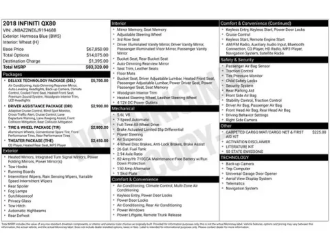 Another view of 2018 INFINITI QX80 for sale in Tulsa, OK at Jim Norton T-Town Chevrolet