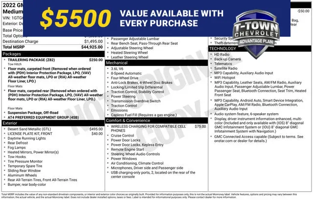 Beige 2022 GMC Canyon AT4 w/Leather for sale in Tulsa, OK