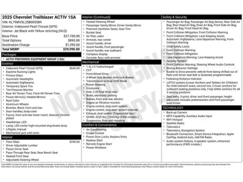 Another view of 2025 Chevrolet TrailBlazer ACTIV for sale in Tulsa, OK at Jim Norton T-Town Chevrolet