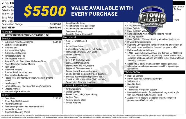 White 2025 Chevrolet TrailBlazer ACTIV for sale in Tulsa, OK