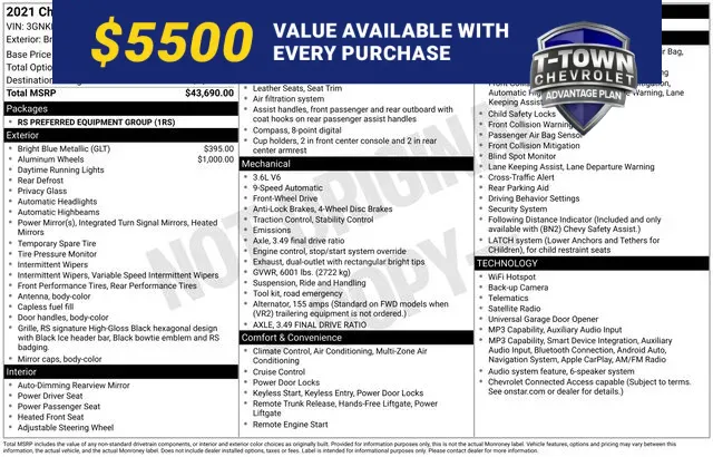 Blue 2021 Chevrolet Blazer RS for sale in Tulsa, OK