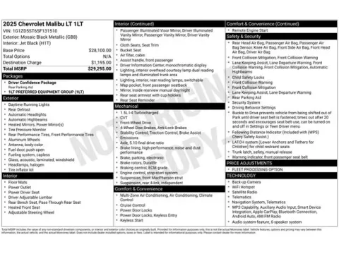 Another view of 2025 Chevrolet Malibu LT for sale in Tulsa, OK at Jim Norton T-Town Chevrolet