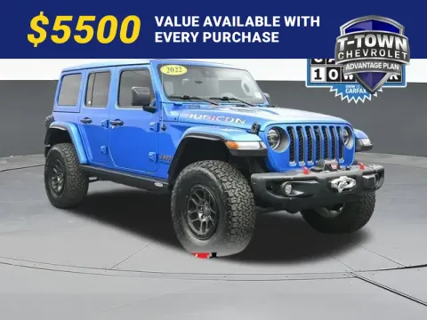 Blue 2022 Jeep Wrangler Unlimited Rubicon for sale in Tulsa, OK
