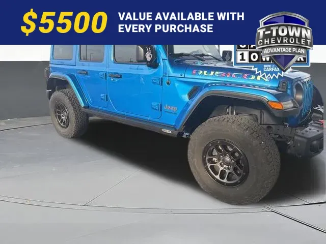 Blue 2022 Jeep Wrangler Unlimited Rubicon for sale in Tulsa, OK