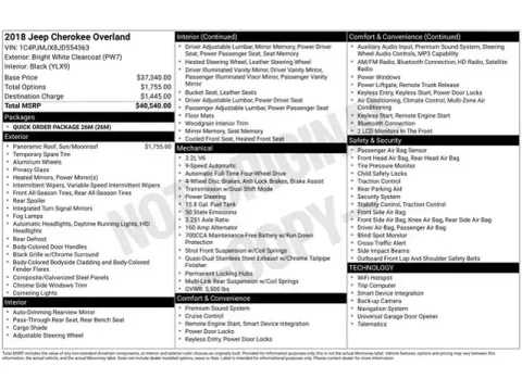 Another view of 2018 Jeep Cherokee Overland for sale in Tulsa, OK at Jim Norton T-Town Chevrolet