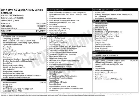 Another view of 2019 BMW X3 xDrive30i for sale in Tulsa, OK at Jim Norton T-Town Chevrolet