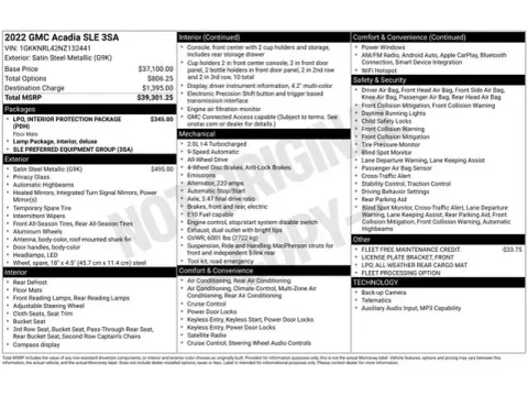 Another view of 2022 GMC Acadia SLE for sale in Tulsa, OK at Jim Norton T-Town Chevrolet