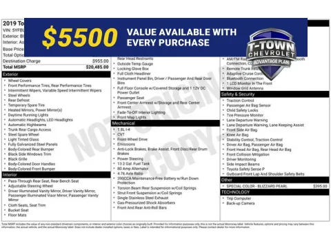 White 2019 Toyota Corolla L for sale in Tulsa, OK