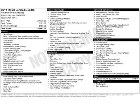 Photos of 2019 Toyota Corolla L for sale in Tulsa, OK at Jim Norton T-Town Chevrolet