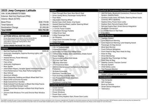 Another view of 2025 Jeep Compass Latitude for sale in Tulsa, OK at Jim Norton T-Town Chevrolet