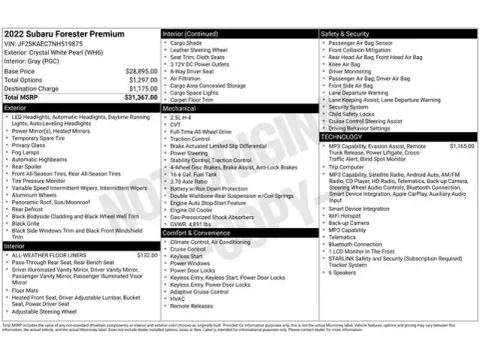 Another view of 2022 Subaru Forester Premium for sale in Tulsa, OK at Jim Norton T-Town Chevrolet