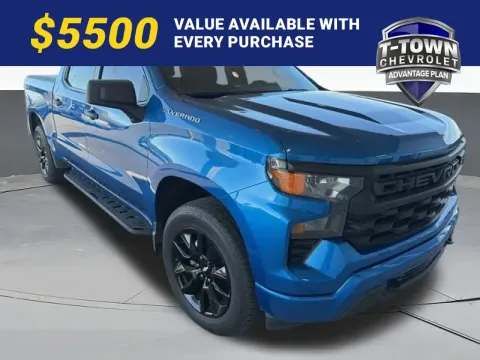 Blue 2022 Chevrolet Silverado 1500 Custom for sale in Tulsa, OK