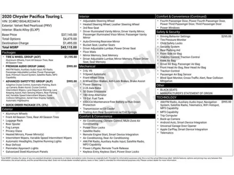 Another view of 2020 Chrysler Pacifica Touring L for sale in Tulsa, OK at Jim Norton T-Town Chevrolet