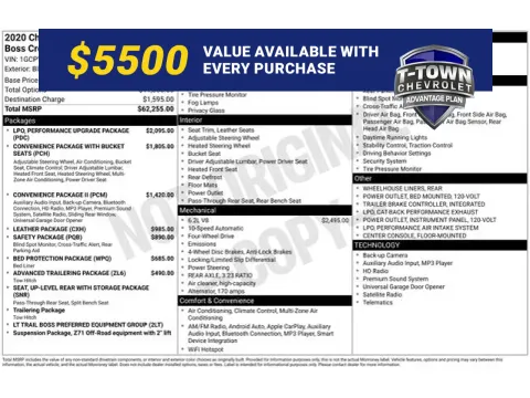 Black 2020 Chevrolet Silverado 1500 LT Trail Boss for sale in Tulsa, OK