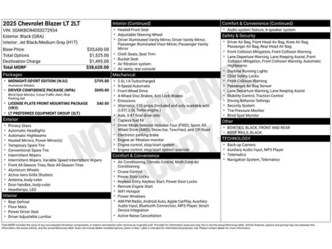 Photos of 2025 Chevrolet Blazer LT for sale in Tulsa, OK at Jim Norton T-Town Chevrolet