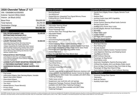 Another view of 2020 Chevrolet Tahoe LT for sale in Tulsa, OK at Jim Norton T-Town Chevrolet