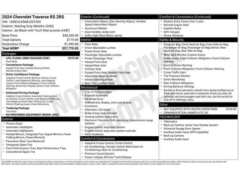 Another view of 2024 Chevrolet Traverse RS for sale in Tulsa, OK at Jim Norton T-Town Chevrolet