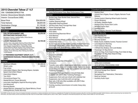 Another view of 2015 Chevrolet Tahoe LT for sale in Tulsa, OK at Jim Norton T-Town Chevrolet