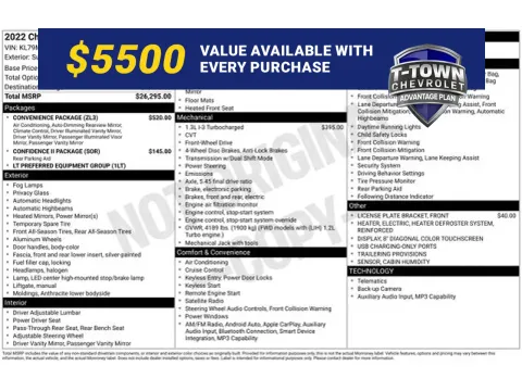 White 2022 Chevrolet TrailBlazer LT for sale in Tulsa, OK