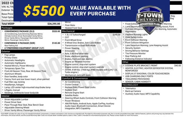 White 2022 Chevrolet TrailBlazer LT for sale in Tulsa, OK