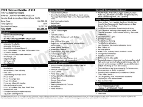 Another view of 2024 Chevrolet Malibu LT for sale in Tulsa, OK at Jim Norton T-Town Chevrolet