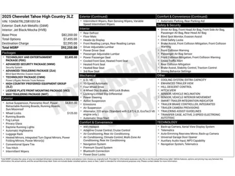 Another view of 2025 Chevrolet Tahoe High Country for sale in Tulsa, OK at Jim Norton T-Town Chevrolet