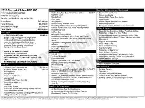 Another view of 2023 Chevrolet Tahoe RST for sale in Tulsa, OK at Jim Norton T-Town Chevrolet